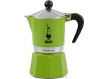 Espressokocher BIALETTI "Rainbow", grün (aluminiumfarben, grün), 0,06 l, 1, Kaffeemaschinen, Espressokocher, Aluminium