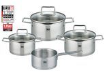 Topf-Set ELO "Smart Steam", silber (edelstahlfarben), B:32cm H:27cm L:52cm, Töpfe, Topf-Set, Induktion