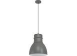 EGLO Hängeleuchte "EBURY", grau (grau, weiß), Ø 38 H: 110cm, 1 Stk., Leuchten, Hängeleuchte aus Stahl - exkl. E27 - 60W, Hängeleuchte