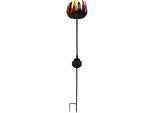 LED Gartenleuchte NÄVE "Blume", braun (kupferfarben), H:90cm T:15cm, Leuchten, LED Gartenleuchte