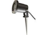 Gartenstrahler HEITRONIC "Dalian", grau (anthrazit), H:28,5cm Ø:10cm, Leuchten, Gartenstrahler, Bodenleuchte, Spießleuchte, mit Erdspieß und Zuleitung mit Stecker