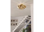 EGLO Deckenleuchte "CARLTON Deckenlampe, Stahl, E27, Flurlampe, Wohnzimmerlampe, Lampe", gold (goldfarben), 1, Ø 47cm H: 23,5cm, 1 Stk., Leuchten, Wand-/Deckenleuchte, H23,5 x Ø47 cm, goldfarben, 1X60W exkl., Deckenleuchte