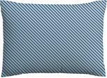 Kissenbezug SCHLAFGUT "Premium Kissenbezug Woven Fade Satin (1 St)", blau (grau light, blau mid), B:70cm L:90cm, Mako-Satin, Obermaterial: 100% Baumwolle, Kissenbezüge, Kissenbezug, Ton-in-Ton Reißverschluss, Fadendichte von 300tc, Streifen, OEKO Tex