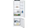 CONSTRUCTA Einbaukühlgefrierkombination "CK587VSE0", Energieeffizienz: E, silber (weiß), Rechtsanschlag, wechselbar, Kühlschränke, Einbaukühlgefrierkombination