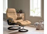 Fußhocker STRESSLESS "Sunrise", beige (sand paloma), B:57cm H:42cm T:40cm, Leder BATICK: BATICK ist ein leicht korrigiertes, durchgefärbtes und genarbtes Möbelleder, bei dem die meisten Unebenheiten und Spuren in der Regel entfernt wurden.;Leder PALOMA: PALOMA ist ein durchgefärbtes Semianilin-Möbelleder mit natürlicher Narbung.;ROHLEDER Stoff Q2 FARON: Ein fester zuverlässiger Bouclé mit einem st