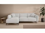 Ecksofa "Adelita mit Ottomane links oder rechts bestellbar, B/H/T 270/97/168", grau (hellgrau), B:269cm H:97cm T:168cm, 100% Polyester, LEGER HOME BY LENA GERCKE, Sofas, Ecksofa, L-Form mit Wellenunterfederung, enthält 2 Zierkissen