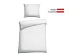 Wendebettwäsche FLORELLA "Skyline weiss SAGENHAFT Edel-Satin, 100% Baumwolle", weiß, B/L: 140cm x 200cm, 1 Stk., 1 Stk., Satin, B/L: 70cm x 90cm, Satin, Obermaterial: 100% Baumwolle CO., Bettwäsche, Wendebettwäsche