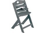 Hochstuhl BABYGO "Family, grey", Kinder, Gr. B/H/T: 45cm x 81cm x 50cm, grau, Massivholz, Stühle Hochstuhl
