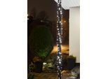 KONSTSMIDE LED-Lichterkette "Weihnachtsdeko aussen", schwarz, Dioden 40 Stk. Flammen 40 Stk., Gesamtlänge 13,9m, Lichterketten, Micro LED Lichterkette, schutzisoliert/umgossen, 40 warm weiße Dioden, LED-Lichterkette