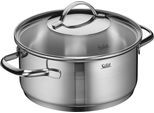 Bratentopf SILIT "Achat", silber (edelstahl), B:21,5cm H:15,6cm L:29,1cm Ø:20cm, Töpfe, Bratentopf, rostfrei, Silitherm-Allherdboden, induktionsgeeignet