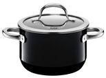 Fleischtopf SILIT "Passion Black", schwarz, H:10,6cm Ø:16cm, Töpfe, Fleischtopf, Made in Germany