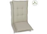 Sesselauflage GO-DE, beige, B:50cm H:108cm, Bezug: 100% Polyester, Polsterauflagen, Sesselauflage, mittel, wasserabweisend