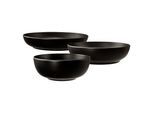 Schale SELTMANN WEIDEN "Foodbowl-Set Liberty Velvet Black 3er Set schwarz", schwarz, L:20,3cm, Schüsseln, Schale