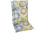 Sesselauflage GO-DE, beige, B:50cm H:108cm, Bezug: 65% Polyester, 35% Baumwolle, Polsterauflagen, Sesselauflage, 2er Set, 108 x 50 cm, mittel