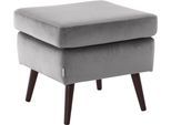 Polsterhocker HOME AFFAIRE "Sallito", grau, B:52cm H:49cm T:52cm, Struktur Hahnentritt (67% Polypropylen, 33% Polyester);Samtoptik (100% Polyester);Fellimitat (100% Polyester);Samtcord (92% Polyester, 8% Polyamid);Struktur (100% Polyester);Struktur fein (100% Polyester), Hocker, Polsterhocker, die kleinere Version von "Salla", in 6 Bezugsqualitäten