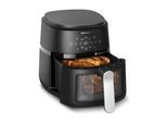 PHILIPS Heißluftfritteuse "Airfryer 2000 NA221/00, mit 4.2L, Sichtfenster", schwarz (schwarz, silber), B:27,3cm H:29,3cm T:36,8cm, Fritteusen, RapidAir Technologie und 13 Kochfunktionen; Schwarz/Silber, Heißluftfritteuse
