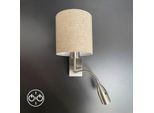 FISCHER & HONSEL LED Wandleuchte "Dreamer", beige (nickelfarben, sand), 2, H: 16cm, 1 Stk., Leuchten, LED Wandleuchte