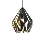 EGLO Pendelleuchte "CARLTON 1", gold (goldfarben, schwarz), 1, Ø 31cm, Leuchten, Vintage Pendellampe, 1 flammig, Drahtgeflecht, Industrial, 110x31cm, Pendelleuchte