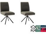 4-Fußstuhl MCA FURNITURE "DELANE Esszimmerstuhl (2er Set) - Stuhl", olive, schwarz, olive, B:49cm H:92cm T:65cm, Stühle, 4-Fußstuhl, Taschenfederkern, Lehnenkippfunktion, beweglicher Rücken, 360 drehbar