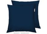 Kissenbezüge TOM TAILOR HOME "new bedroom, UNI, 40x40cm oder 40x80cm", blau (schwarz navy), B:40cm L:40cm, Renforcé, Obermaterial: 100% Baumwolle, Kissenbezüge, Kissenbezüge, mit Markenreißverschluss