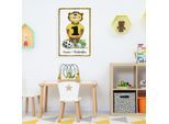 Leinwandbild LUCKYLINDE "Der kleine Tiger - Fußballfan", bunt (farbe bild(er): bunt), B:40cm H:60cm T:2cm, Canvas, Holzrahmen, Bilder, Leinwandbild, Exklusive JANOSCH Kindermotive