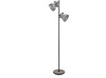 EGLO Stehlampe "BARNSTAPLE Stehlampe, E27, Holz und Stahl, Wohnzimmerlampe, Lampe", braun (braun, schwarz), 2, H: 158cm, Leuchten, Stehleuchte, H158 cm, braun-patina, schwarz, 2X40W exkl., Stehlampe