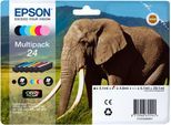 EPSON Tintenpatrone "24, Claria Photo HD, Multipack", schwarz, cyan, helle cyan, magenta, helle magenta, gelb, Tintenpatronen, original Epson 24, Tintenpatrone