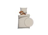 Kinderbettwäsche FLORELLA "Zoma beige Flausch-Flanell, 100% Baumwolle", beige, B/L: 100cm x 135cm, 1 Stk., 1 Stk., Flanell, B/L: 40cm x 60cm, Flanell, Obermaterial: 100% Baumwolle CO., Bettwäsche, Kinderbettwäsche