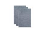 Gästehandtuch VILLEROY & BOCH "Gästetuch Gästetuch One 3er Pack" Gr. S, grau (grau, blau), B:30cm, Obermaterial: 100% Baumwolle CO., Handtücher, Gästehandtuch