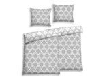 Wendebettwäsche FLORELLA "Henno grau Fein-Renforcé, 100% Baumwolle", grau, B/L: 140cm x 200cm, 2 Stk., 2 Stk., Renforcé, B/L: 70cm x 90cm, Renforcé, Obermaterial: 100% Baumwolle CO., Bettwäsche, Wendebettwäsche