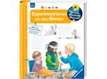 Kinderbuch RAVENSBURGER "Wieso? Weshalb? Warum?, Band 31 Experimentieren mit allen Sinnen", bunt, Bücher, Kinderbuch, Made in Europe
