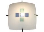 NÄVE Deckenleuchte "Vora", blau (chromfarben, weiß, blau, transparent), 1, H: 9cm, Leuchten, Deckenlampe, Deckenleuchte