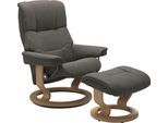 Fußhocker STRESSLESS "Mayfair", grau (metal grau paloma), B:55cm H:38cm T:39cm, Leder BATICK: BATICK ist ein leicht korrigiertes, durchgefärbtes und genarbtes Möbelleder, bei dem die meisten Unebenheiten und Spuren in der Regel entfernt wurden.;Leder PALOMA: PALOMA ist ein durchgefärbtes Semianilin-Möbelleder mit natürlicher Narbung.;ROHLEDER Stoff Q2 FARON: Ein fester zuverlässiger Bouclé mit ein