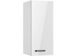 Hängeschrank KOCHSTATION "KS-Paula", weiß glanz, weiß, B:30cm H:70,4cm T:34,9cm, Schränke, Hängeschrank, 30 cm breit, 70 cm hoch, mit 1 Tür, 2 Einlegeböden