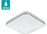 EGLO Wandleuchte "MANILVA", weiß (chromfarben, weiß), 1, H: 7cm, Leuchten, LED Badezimmer-Deckenlampe, Deckenleuchte, Stahl und Kunststoff, Wandleuchte