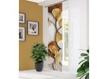 Schiebegardine HOME IN GREEN "STORM" Gr. 1, gold (goldfarben), B:60cm H:245cm, Polyester, Gardinen, Schiebegardine, Bambusoptik, recycelt, Digitaldruck