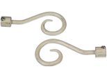 Gardinenstangen-Endstück LIEDECO "Apoll", gold (weiß, goldfarben), H:5,5cm L:12cm Ø:1,6cm, Gardinenstangenendstücke, Gardinenstangen-Endstück, für Gardinenstangen Ø 16 mm