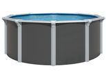 Rundpool KWAD "Green line Evolution", blau (anthrazit, innenfarbe: blau), H:132cm Ø:360cm, Schwimmbecken, Rundpool, 3,6x1,32 Design Folie in blau, sand oder grau erhältlich
