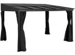 Terrassendach SOJAG "St. Barthelemy 8x12", grau (anthrazit), B:364cm T:248cm, Aluminium, Terrassenüberdachungen, Terrassendach
