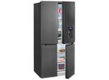 EXQUISIT Multi Door "MD430-100-WS-202E inoxlook-az", Energieeffizienz: E, inoxlook, az, B:83,6cm H:183cm T:63,6cm, Kühlschränke, Multi Door