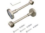 Träger LIEDECO Gr. 1, silber (chromfarben, matt), Ø:1,6cm, Gardinenstangenhalterungen, Träger, für Gardinenstangen Ø 16 mm