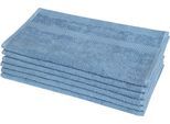 Gästehandtuch DYCKHOFF "Planet", blau (rauchblau), B:30cm L:50cm, Walkfrottier, Obermaterial: 100% Baumwolle, Handtücher, Gästehandtuch