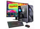 GAMEMAX Gaming-PC-Komplettsystem "GigaDeal Striker 2770 AMD Ryzen 7 9700X 32GB DDR5 1TB SSD RTX 5060Ti", Energieeffizienz: G, schwarz, Microsoft Windows 11 Home (64 Bit), 32 GB RAM 1.000 GB SSD, Computer_Komplettsysteme, Windows 11, DDR5 RAM + Gigabyte GS32QCA LED-Monitor Curved, Gaming-PC-Komplettsystem