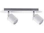 PAULMANN LED Deckenleuchte "Tube", weiß (weiß, chromfarben), 2, H: 9,4cm, 1 Stk., Leuchten, GU10, LED Deckenleuchte