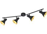 REALITY LEUCHTEN Deckenstrahler "NINA", gold (schwarz, goldfarben), 4, H: 21cm, Leuchten, Deckenlampe, Deckenstrahler