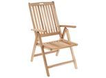 Gartenstuhl VCM "Gartenstuhl Hochlehner Klappstuhl Holz Teak", braun, Obermaterial: 100% Holz Wood., Stühle, Gartenstuhl