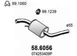 ASSO Mittelschalldämpfer 586056 für VW