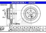 ATE Bremsensatz, Scheibenbremse Bremsensatz-Hinterachse ijf141hb72 Hinterachse belüftet 320mm 24mm für Mercedes