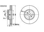 ATE Bremsensatz, Scheibenbremse ijf141as37 Vorderachse belüftet 275mm 22mm für DAIHATSU TOYOTA