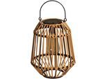 Außen-Tischleuchte LUXFORM "Solar-Tischlampe - Ibiza - LED - 15 Lumen", braun (wicker), 1 Stk., Leuchten, Außen-Tischleuchte, Solarbetrieben